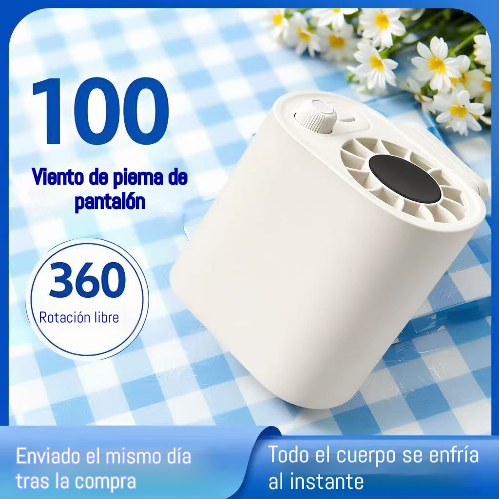 🌀 Ventilador manos libres con pantalla LED, clip integrado y 100 niveles de ajuste