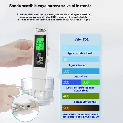 💧Medidor de calidad de agua 3 en 1 TDS