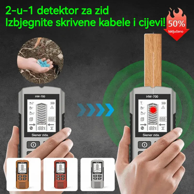 🔍 2-u-1 detektor za zid – Izbjegnite skrivene kabele i cijevi!