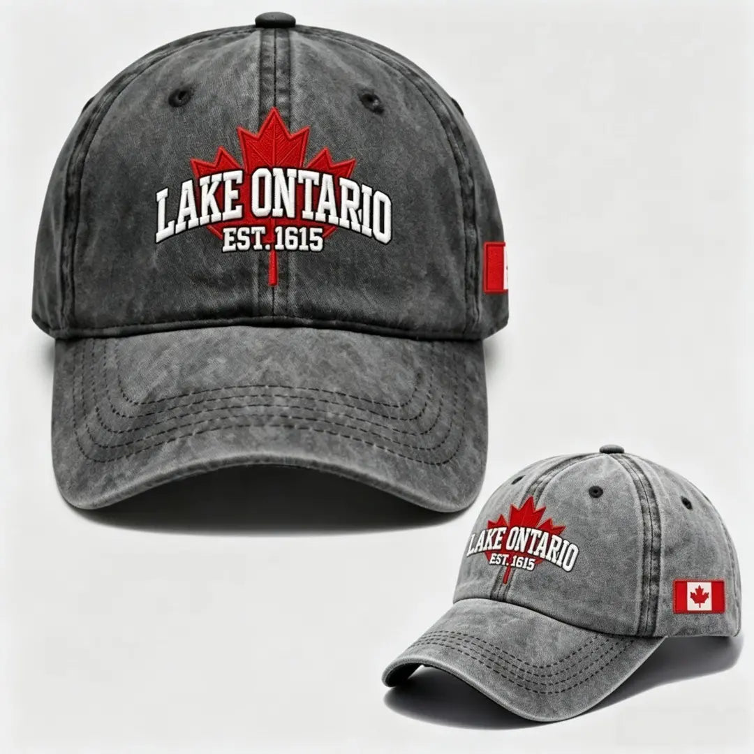 ✨2 kus 23 eur🧢🍁Nastavitelná retro kšiltovka s výšivkou javorového listu u jezera