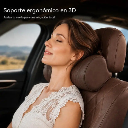 🚗💤 ¡Alivia la fatiga al conducir! Almohada universal de espuma viscoelástica para el cuello y el reposacabezas del coche, cojín ergonómico para viajes largos por carretera.