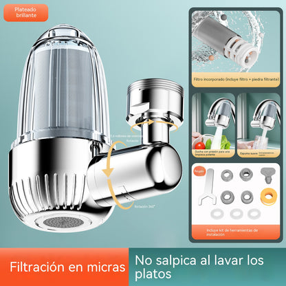 💧【30%OFF】✨ Filtro de agua para grifo de acero inoxidable 316 | Purificación profunda, elimina sedimentos y olores, instalación rápida compatible con el 99% de grifos 🚰