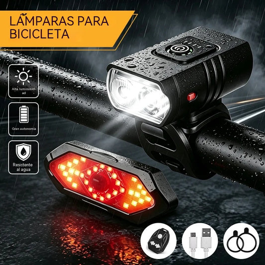 🚴 Luz LED para Bicicleta de Alto Brillo | Kit Delantero + Trasero USB Recargable