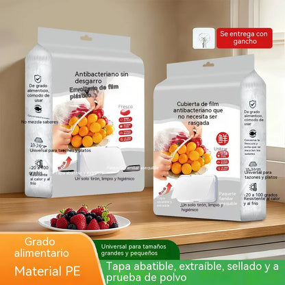 【300 piezas】Film para conservar alimentos, a prueba de polvo, antibacteriano y hermético, apto para frutas, platos y recipientes.