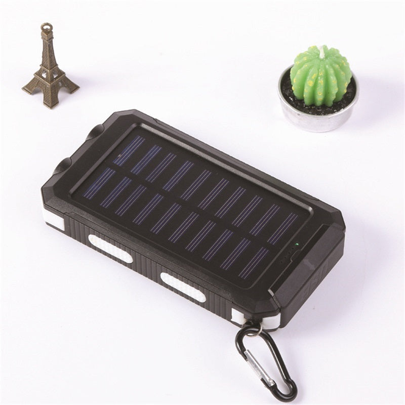 ☀️Batería externa solar de 10000 mAh, cargador solar con doble lámpara LED, ideal para viajes y acampadas #SELECCIONESPRECIOSAS