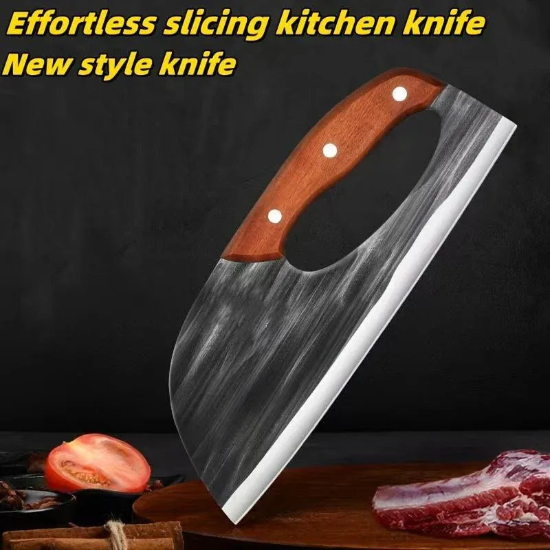 🔥Cuchillo de cocina forjado | Afilado y duradero, con mango ergonómico antideslizante para un corte preciso.