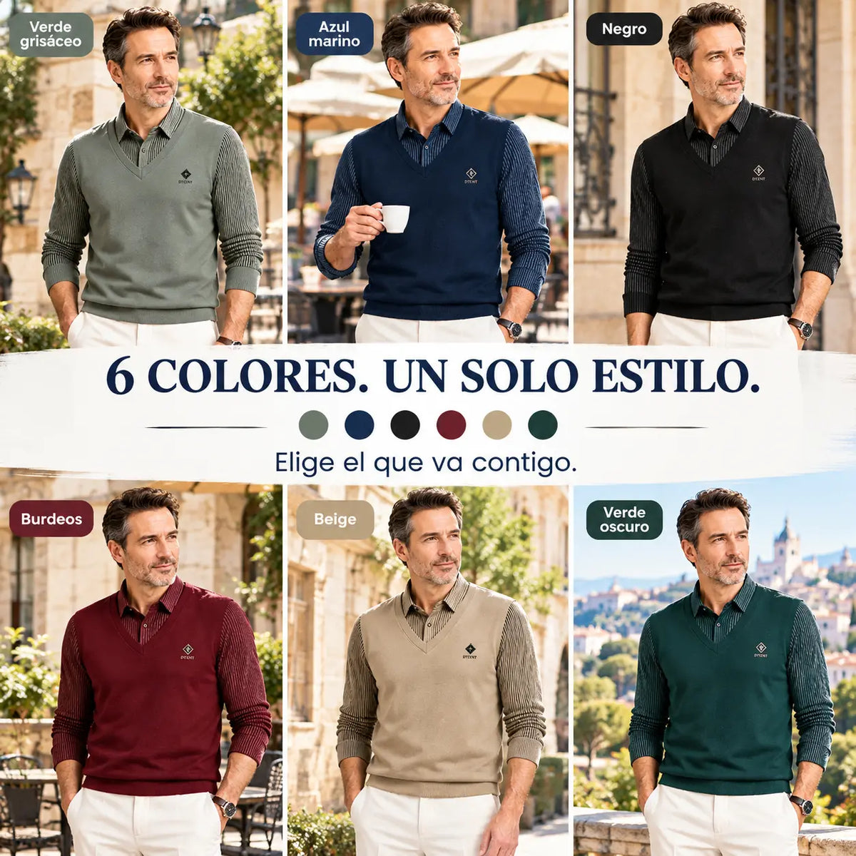 👔Rebajas de fin de año🔥【M-4XL】Conjunto de dos piezas de cachemir premium para hombre, cálido y versátil.