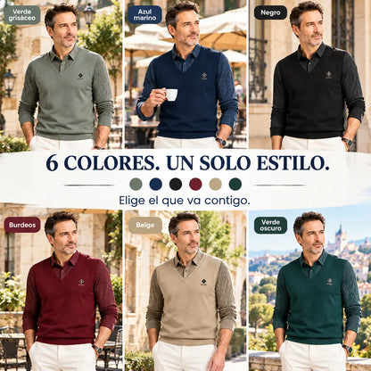 👔Rebajas de fin de año🔥【M-4XL】Conjunto de dos piezas de cachemir premium para hombre, cálido y versátil.