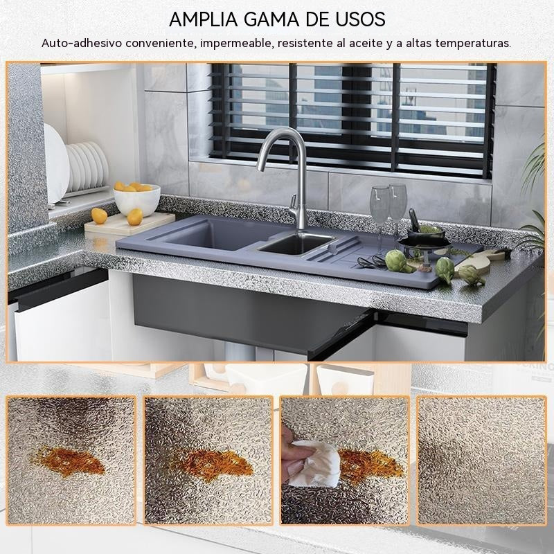🍳Pegatinas autoadhesivas para cocina: protegen armarios y encimeras de la grasa y las manchas. Se pueden cortar a medida y quitar fácilmente. ¡Un verdadero salvavidas en la cocina! 🌟✅
