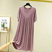 🔥💖【S-4XL】【40-180 kg】Vestido de pijama de manga corta, suave y cómodo.