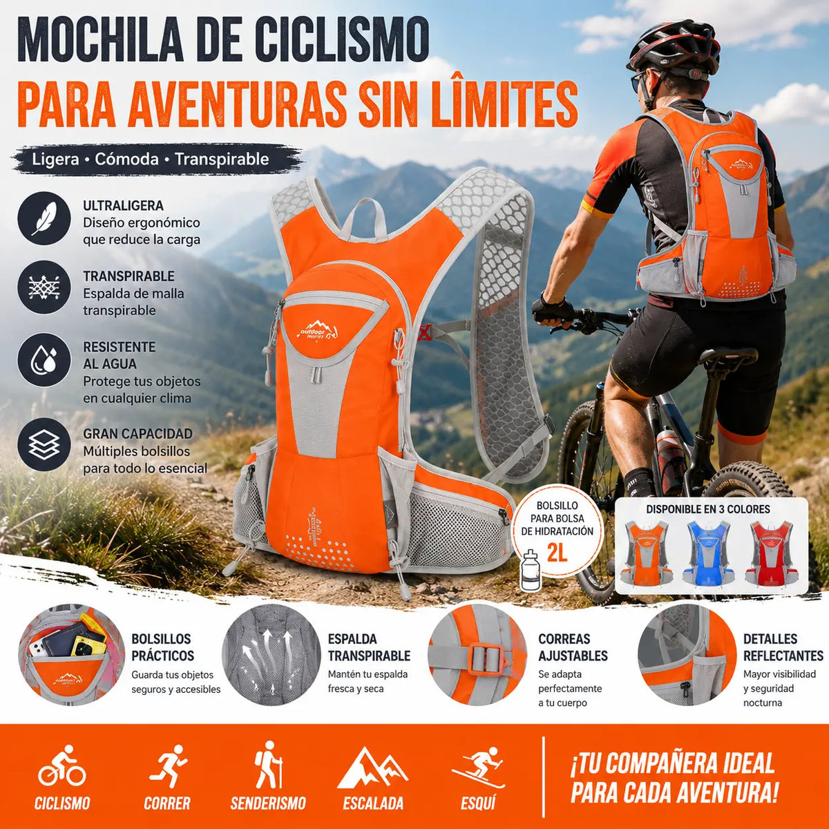 💪Mochila deportiva para ciclismo al aire libre