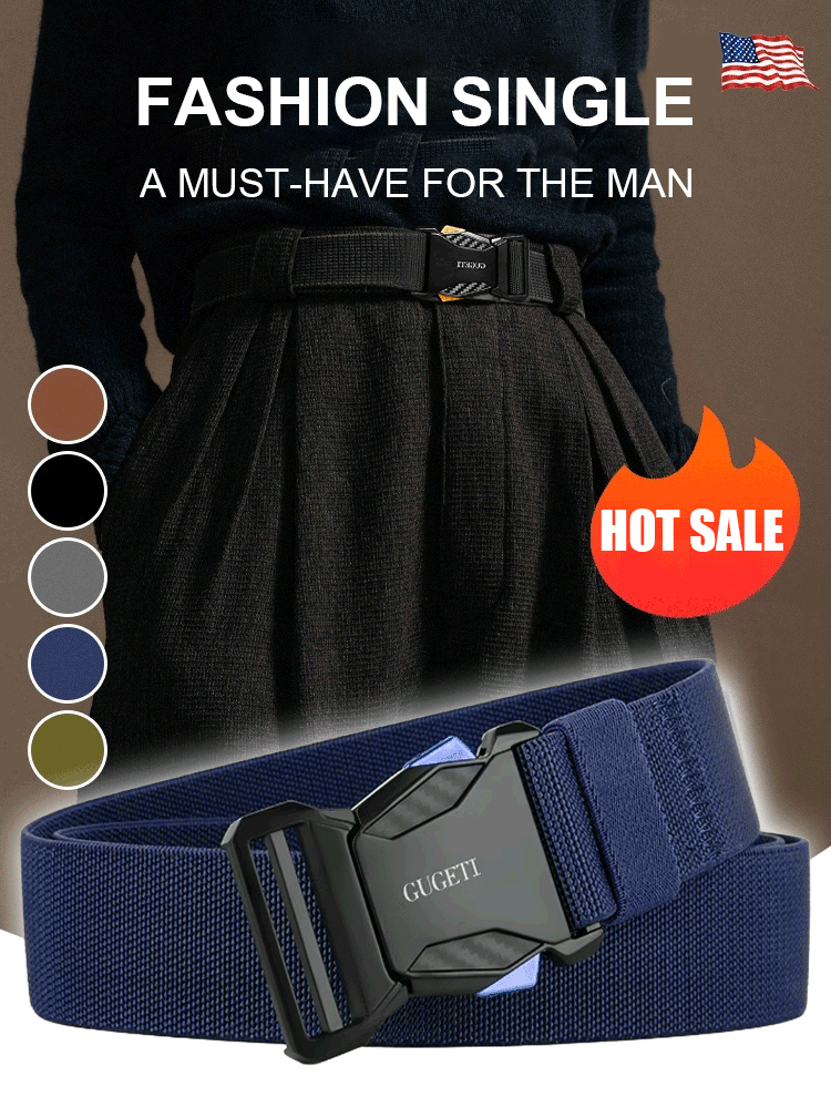 🥰Precio bajo por tiempo limitado🔥 Cinturón táctico elástico para hombre con hebilla de aleación – cómodo, resistente y fácil de usar