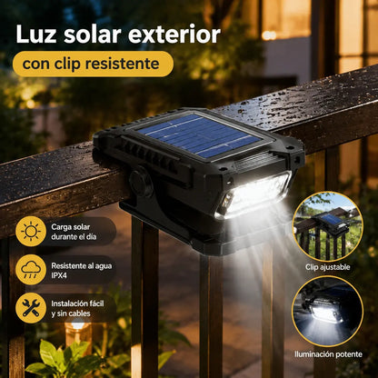 💥Luz solar con sensor de cuerpo humano y clip, resistente al agua💥