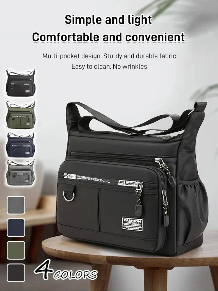 Bolso casual para hombre de gran capacidad, ligero e impermeable