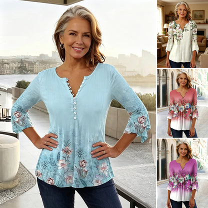 【Oferta limitada – 50% de descuento】 [S-5XL] Camiseta de cuello en V para mujer