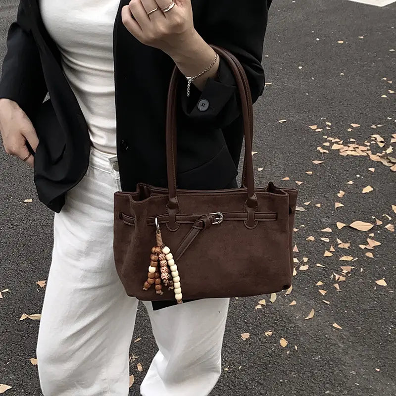 elegante bolso de hombro con asas para mujer