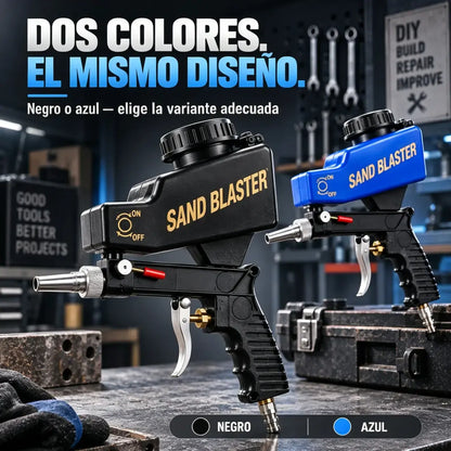 🔧💨 Pistola Neumática de Chorro de Arena | Mini Pistola Portátil para Eliminar Óxido, Pintura y Suciedad