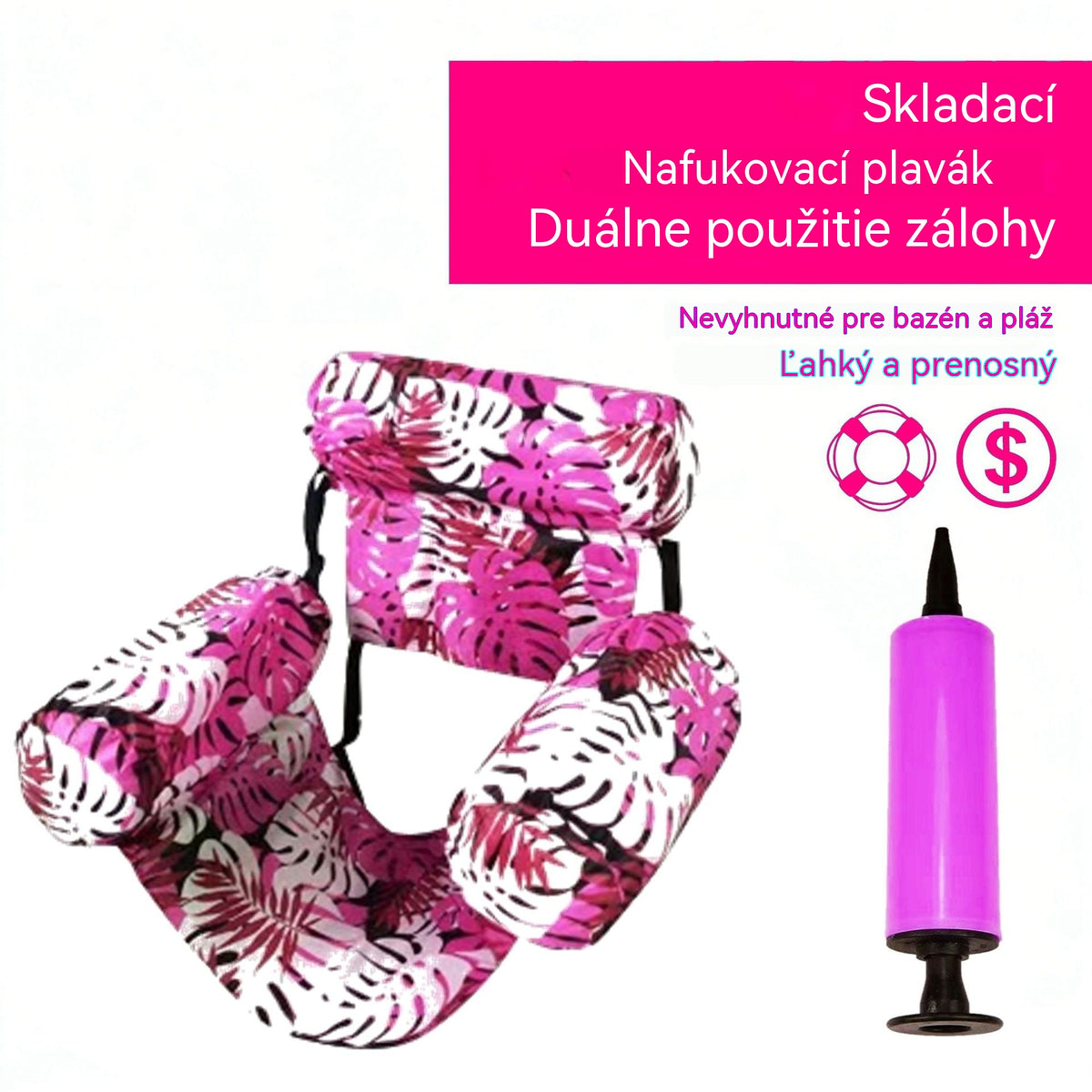 💦📢Skladacia plávajúca pohovka s operadlom