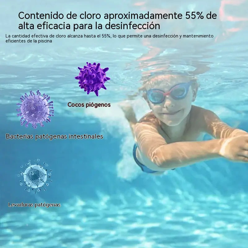 🔥【Compra 1, llévate 1 gratis】🏊‍♀️💧Pastillas limpiadoras para piscinas para un agua clara y transparente.