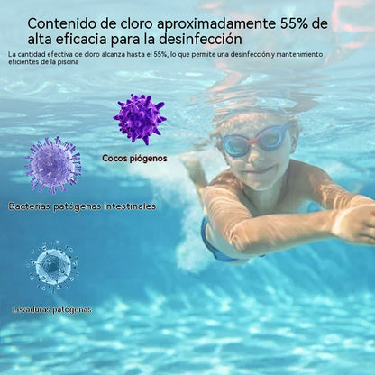 🔥【Compra 1, llévate 1 gratis】🏊‍♀️💧Pastillas limpiadoras para piscinas para un agua clara y transparente.