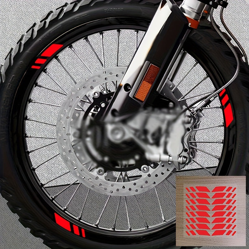 🚲【2 piezas】⚠Pegatinas reflectantes para ruedas de motocicleta