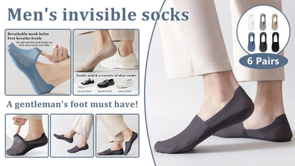 🔥✨【Último día con 50 % de descuento】🛒【10 pares】 Calcetines invisibles para hombre