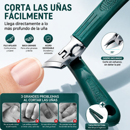 🔥 Cortaúñas antisalpicaduras con borde inclinado de 25° (juego de 3 piezas)