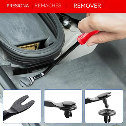 Juego de 3 piezas: Alicates para extraer clips de presión hacia abajo para automóviles, herramientas para extraer e instalar clips.