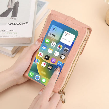 【Juego de 2 piezas】Nuevo bolso bandolera para móvil de mujer: compatible con pantallas táctiles, gran capacidad con múltiples ranuras para tarjetas e incluye un monedero redondo.