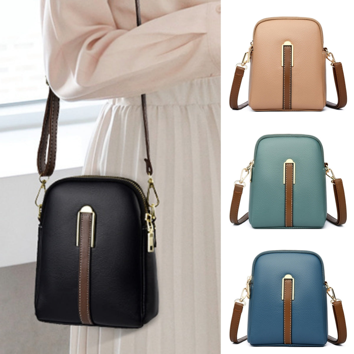 🥰【6 colores】Bolsos de mujer modernos de piel auténtica