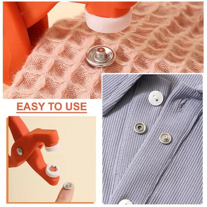 👕Alicates de instalación + 150 botones🧵 Pinza para Colocar Botones sin Coser + 150 Botones Incluidos – ¡Repara tu Ropa en Segundos! ✨
