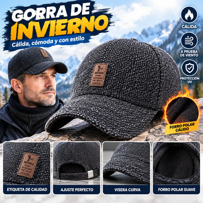 Nueva gorra de béisbol cálida para hombre, con protección para las orejas