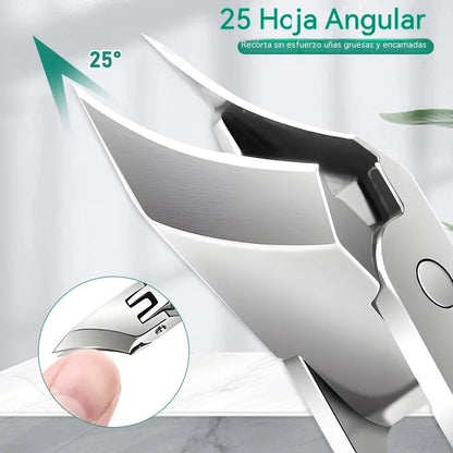 🔥 Cortaúñas antisalpicaduras con borde inclinado de 25° (juego de 3 piezas)