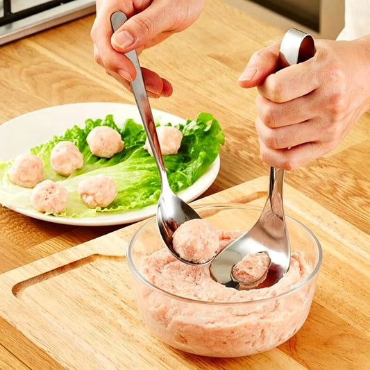 【Compra 1 y llévate 1 gratis, 4 artículos en total】Solo 35 euros🥩Máquina para hacer albóndigas de acero inoxidable！