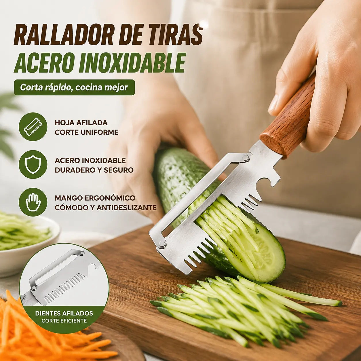 🔥Compre 1 y obtenga 1 gratis（2 piezas）🧅🔪 Pelador de cocina multifuncional 3 en 1: ¡Pela, corta y abre botellas! 🔥