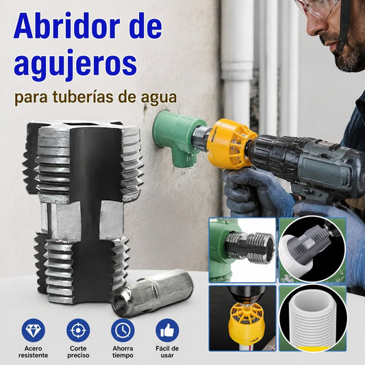 【Juego de herramientas para abrir roscas internas + orificios de roscas externas】 Accesorio de Roscado para Tuberías de Agua