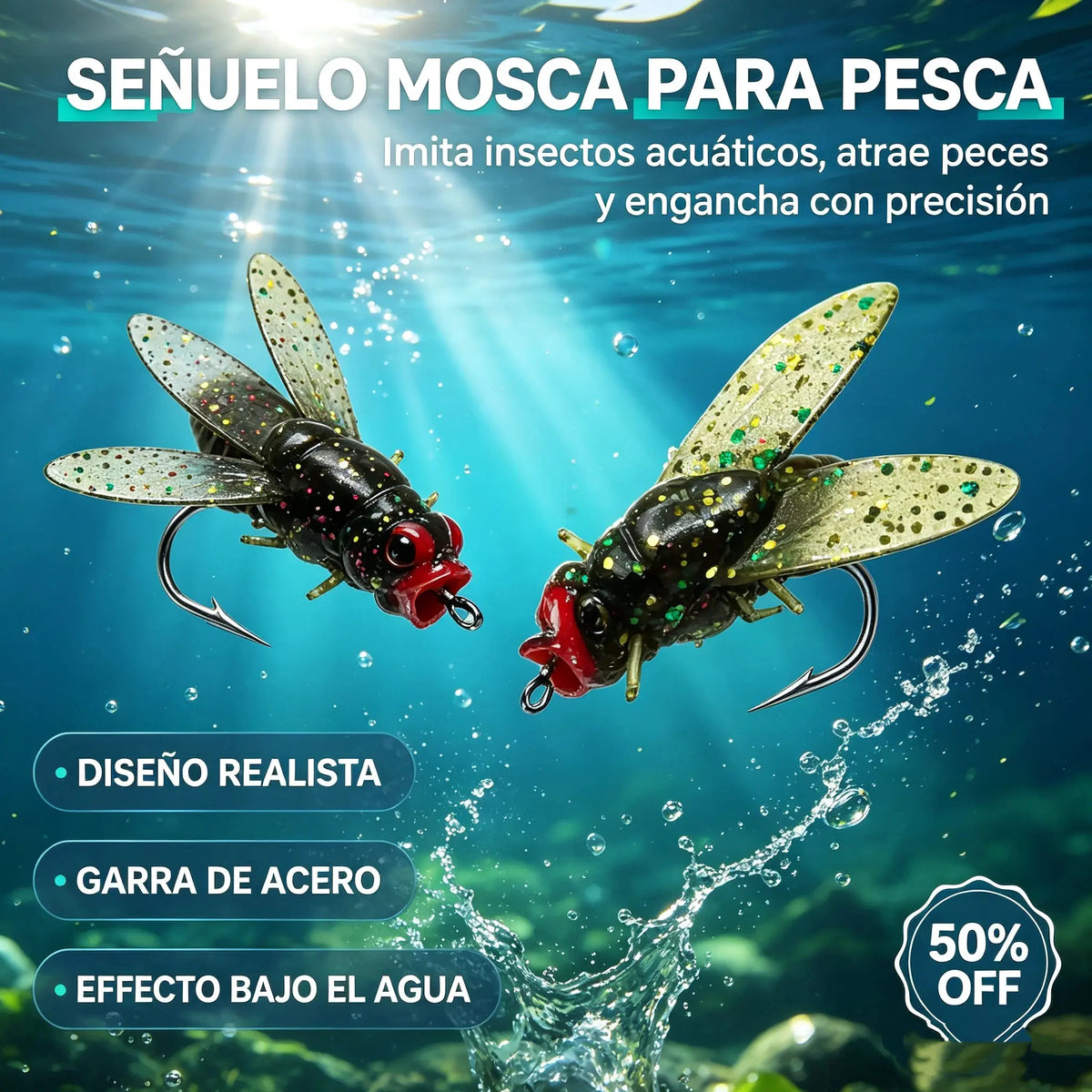 🐟🎣【40 piezas 26 euros】🔥Cebo para moscas biónico🔥【Compre 20 y obtenga 20 gratis】