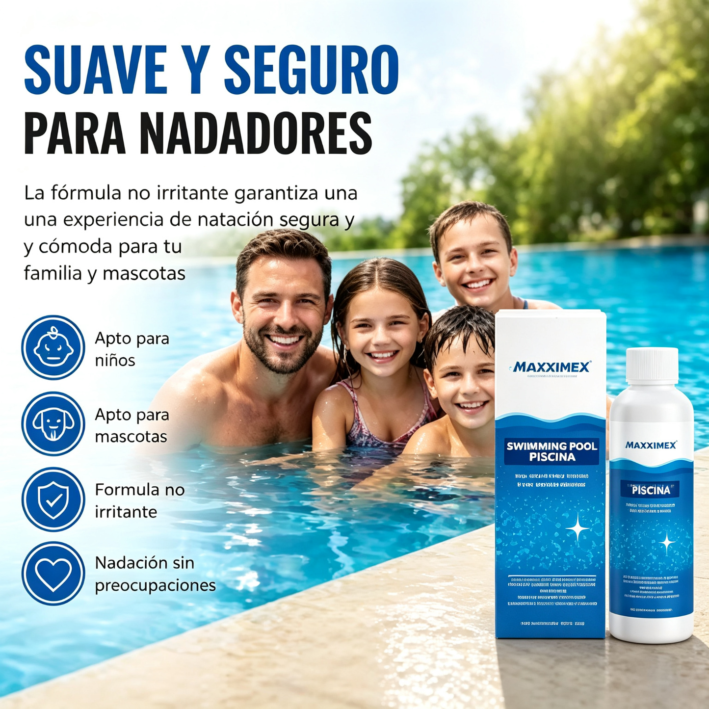 💧Compra 1, llévate 1 gratis! ✨ Dile adiós al agua verde y a los químicos agresivos: solo agua pura y fresca en cada baño. 🏊‍♂️💙