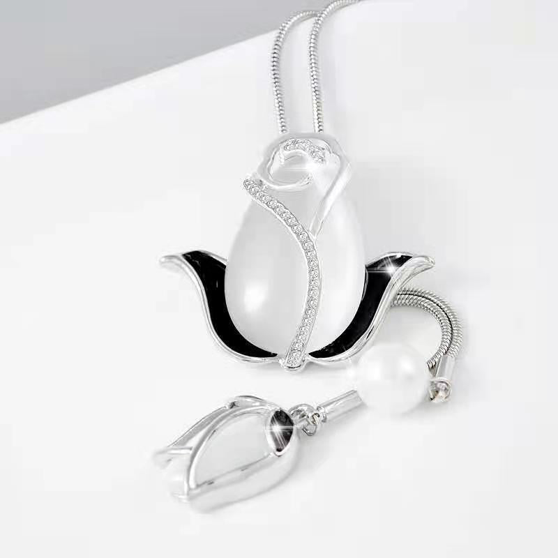🔥【Producto más vendido】 Nuevo collar de flores de tulipán de alta gama para mujer