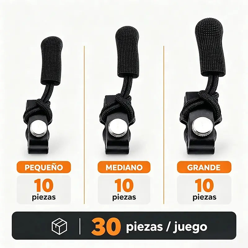 🔧✨ Reparador Universal de Cremalleras | Tirador de Repuesto Desmontable para Chaquetas, Mochilas, Bolsos y Ropa