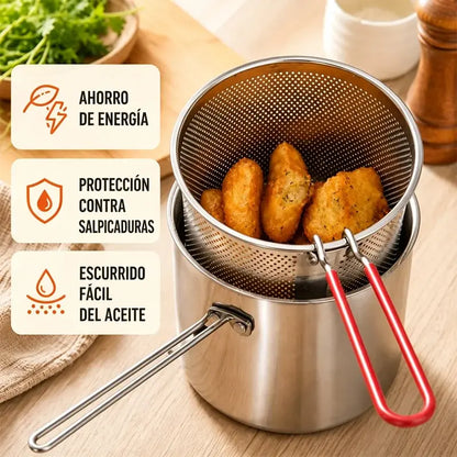 🔥 ¡ÚLTIMO DÍA! -50% | Freidora Multifuncional 304 | Cocina Fácil, Rápida y Sin Complicaciones 🍳