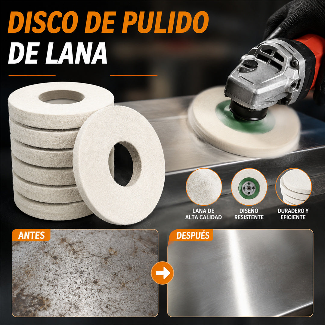 【5 piezas】 hoja de pulido de espejo de rueda de pulido de lana
