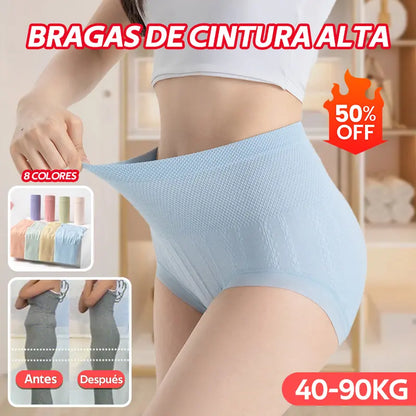 🔥【Compra 4, llévate 4 gratis】【8 artículos】1 juego por 24 euros🔥Último día: 50% de descuento en bragas antibacterianas de cintura alta con control de abdomen