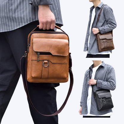 Bolso casual de piel de vacuno para hombre