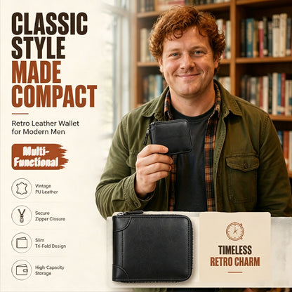 🐂✨ Nueva cartera de cuero genuino para hombre con sistema antirrobo