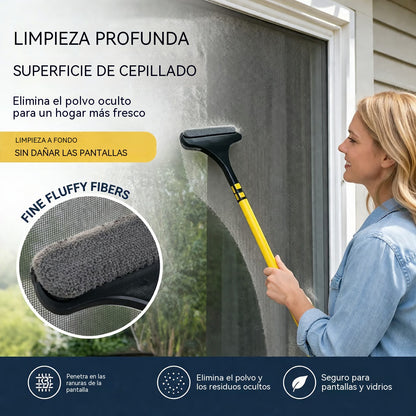 🧼50%OFF✨🧼 Cepillo de limpieza 2 en 1 para ventanas y superficies – Uso dual en seco y húmedo