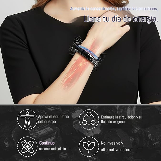 【Compra 1 y llévate 1 gratis】[2 piezas 25 euros]🔥Pulsera de energía de hematita y ónix negro｜Recupera tu fuerza y confianza masculina