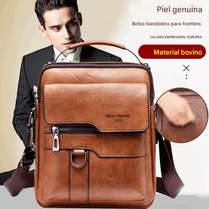 🔥【Oferta por tiempo limitado】🔥🖤Nuevo bolso de hombro de cuero estilo Oxford para hombre