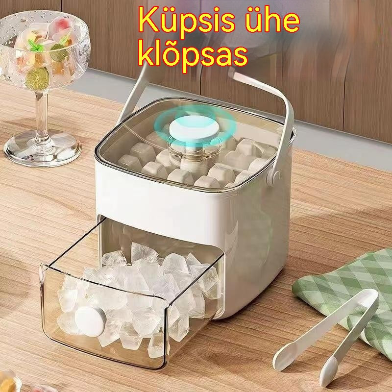 🧊 2026 Jääkuubikuvorm kaanega: Jää valmistamine on lihtne.