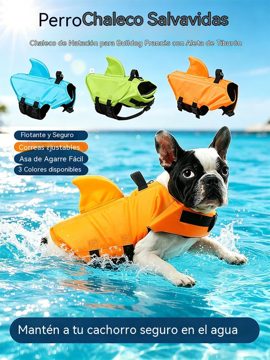 ⏰ 🦈🐶 Chaleco salvavidas ajustable con forma de tiburón: ¡Tu cachorro se verá genial! | Flotador de seguridad + diseño adorable